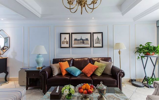 [裝修案例]128平米三居室美式裝修風格，舒適的居家生活