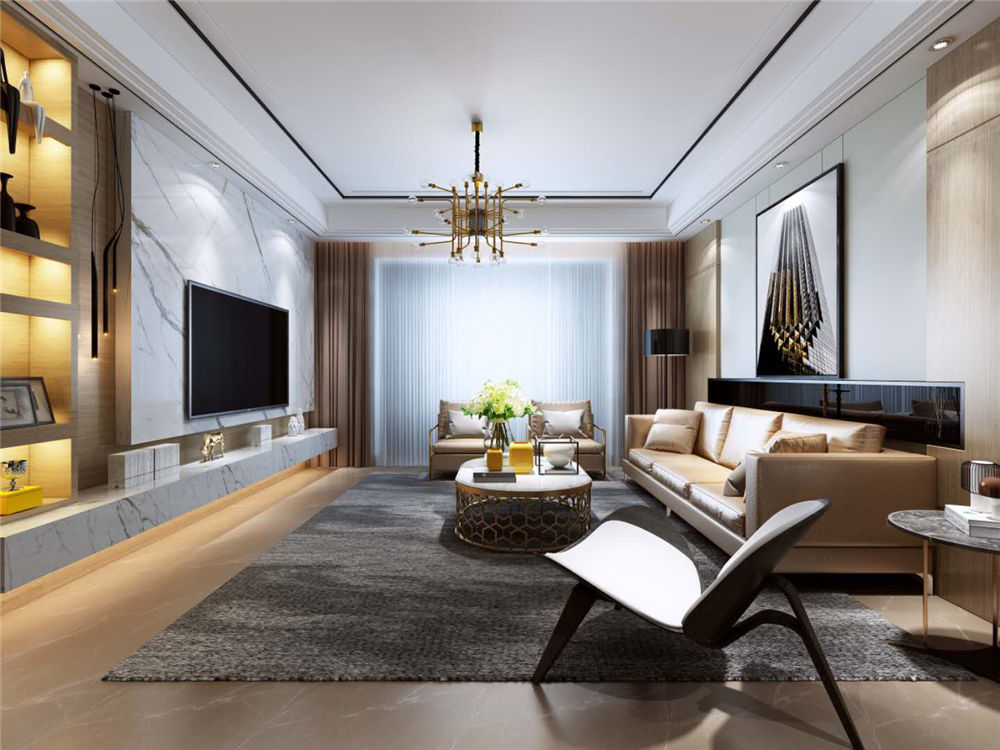 龍湖九里晴川-現(xiàn)代簡約-臥室設計效果圖